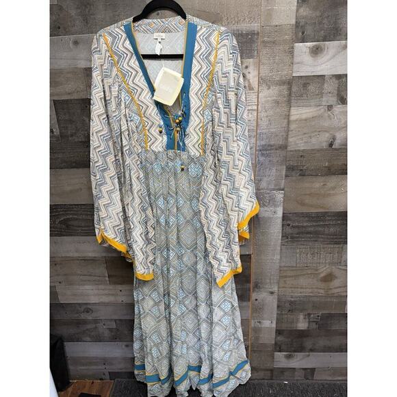Talitha Women's Maghreb Pinted Silk-Georgette V-Neck Maxi Dress Size S NEW $575 - Picture 2 of 7